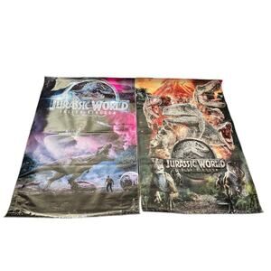 Jurassic World Fallen Kingdom Bounce House Jumper Party Banners Lot Of 2